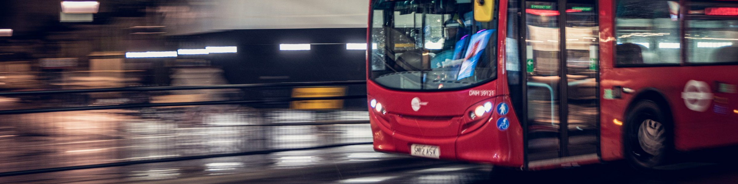 Red bus to represent Department for Transport Central.