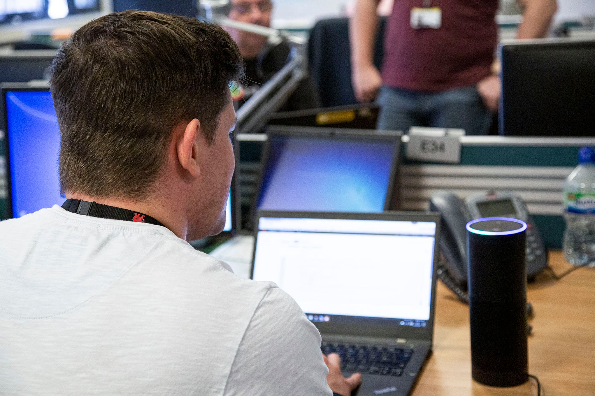 Man at desk with laptop