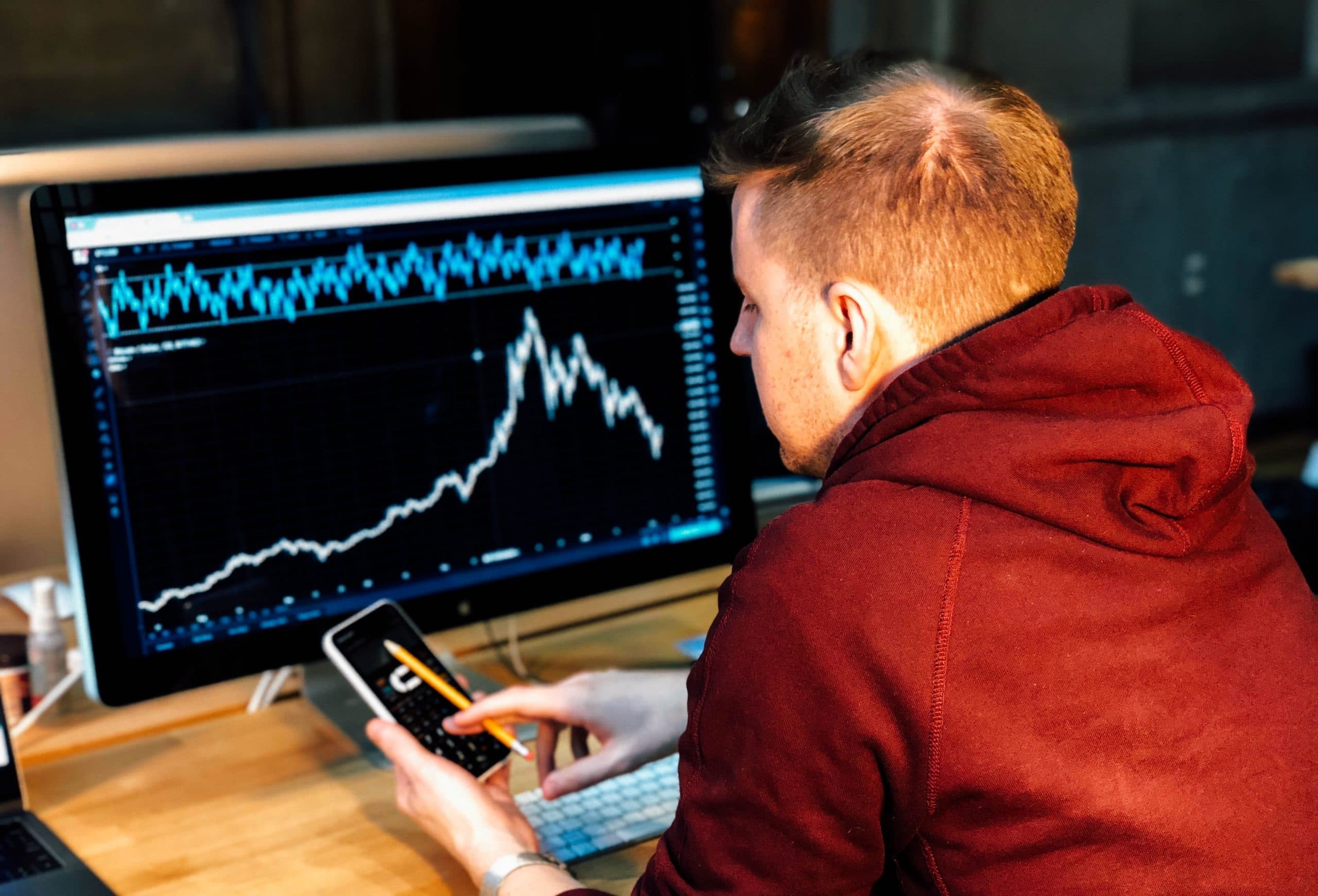 Economist at computer