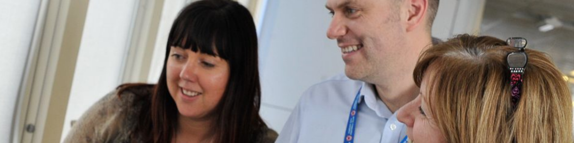 DVLA HR team of two women and one man.